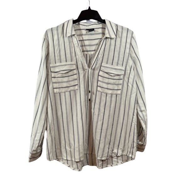 A.n.a. Pullover Striped Shirt - Picture 1 of 13